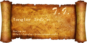 Tengler Irén névjegykártya